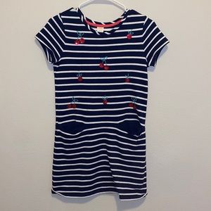 Cherry Striped Casual Dress
